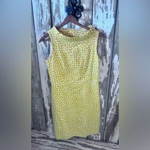 Anne Klein Yellow Shape Dress Sleeveless Size 4